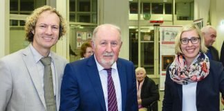 Museumsdirektor Alexander Schubert mit dem Vorsitzenden des Vorstandes der Stiftung des Historischen Museums der Pfalz und Oberbürgermeister a.D., Werner Schineller, sowie der Oberbürgermeisterin der Stadt Speyer, Stefanie Seiler. (Foto: Klaus Venus)