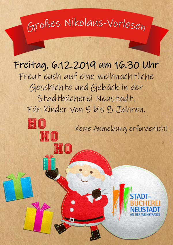Nikolausvorlesen in der Stadtbücherei Nikolausvorlesen in der Stadtbücherei