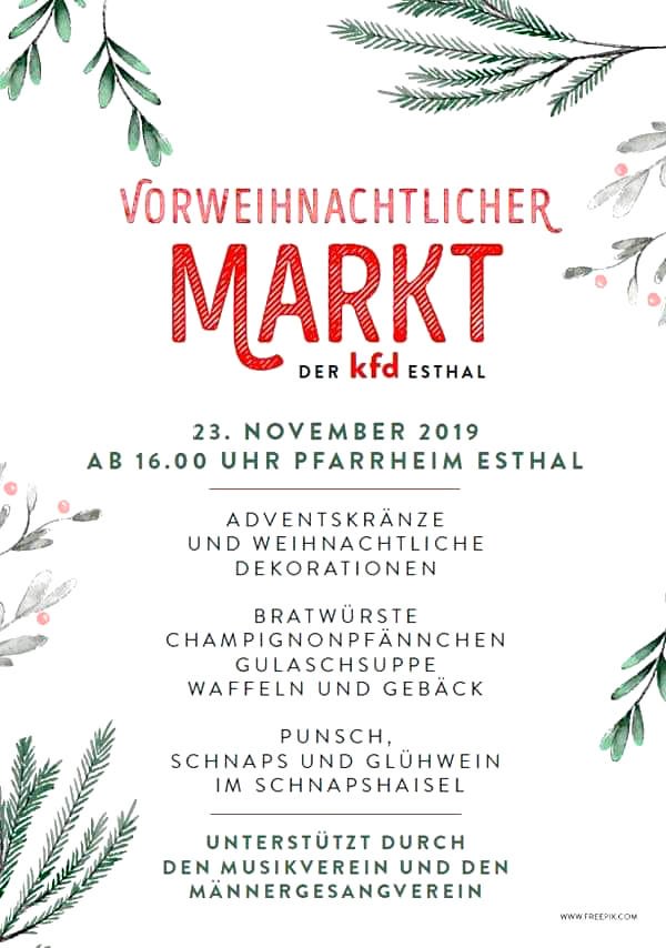 Vorweihnachtlicher Markt (Quelle: kfd Esthal)