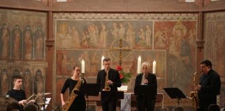 Just 4 Sax‘es in der prot Kirche Lambrecht (Foto: Holger Knecht)
