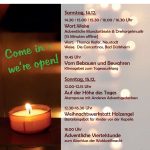 „Come in – we’re open!“ – Neues Angebot für Erwachsene und Kinder am dritten Adventswochenende