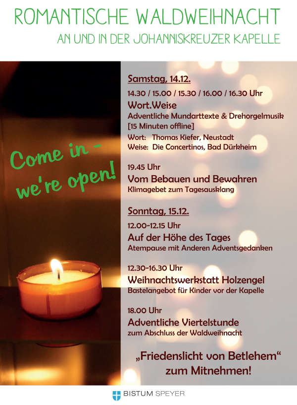 „Come in – we’re open!“ – Neues Angebot für Erwachsene und Kinder am dritten Adventswochenende