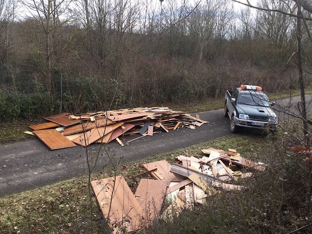 Die Stelle, wo die Türen entsorgt wurden (Foto: Stadtverwaltung Neustadt)