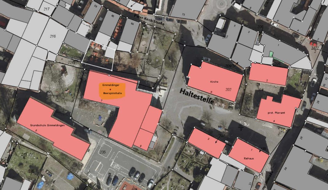 Karte Gimmeldinger Meerspinnhalle (Quelle: Stadtverwaltung Neustadt)