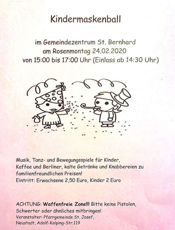 Kindermaskenball in Branchweiler