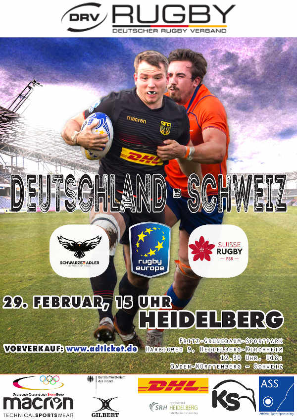 Rugby-Spiel Deutschland - Schweiz in Heidelberg (Foto: DRV)