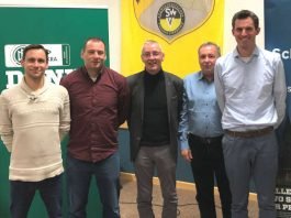 Der neue Kreis-Schiedsrichter-Ausschuss Kaiserslautern-Donnersberg: Marcel Mai, Torsten Heimers, Dirk Leibfried, Wolfgang Adam und Florian Benedum (von links). Es fehlt: Tobias Persohn. (Foto: SWFV)