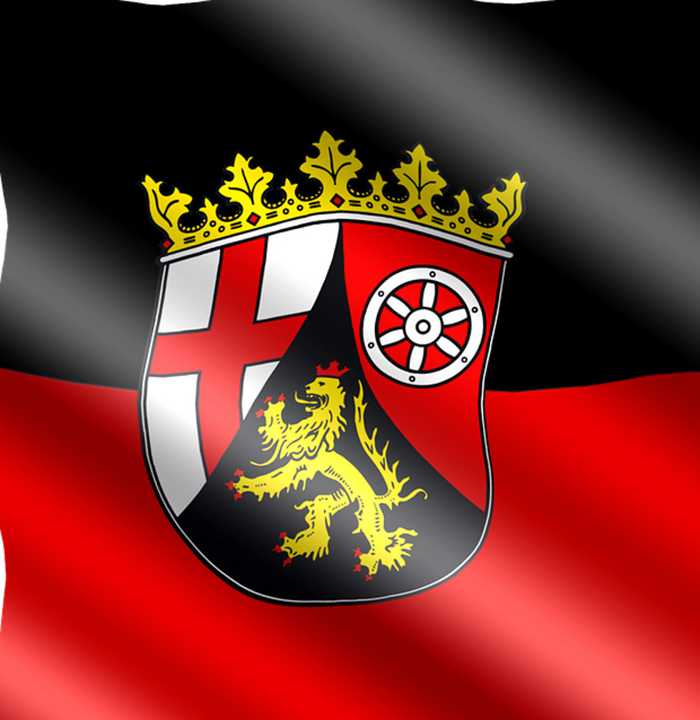 Symbolbild, Wappen, Fahne, Deutschland, mit RLP Wappen © jorono on pixabay