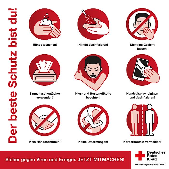 Grafik Viren-Schutz (Foto: DRK-Blutspendedienst)