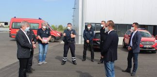 Mediziner des Klinikums Ludwigshafen besuchten die Corona-Hilfsstation Wörth (Foto: Kreisverwaltung Germersheim)