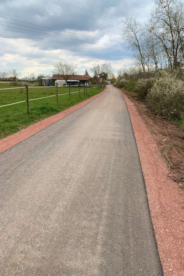 Komfortabler Radfahren: Die Stadt Landau hat den Radweg zwischen der Alten Bahnhofstraße in Dammheim und der Fichtenstraße im Stadtteil Horst ausgebaut. (Quelle: Stadt Landau)