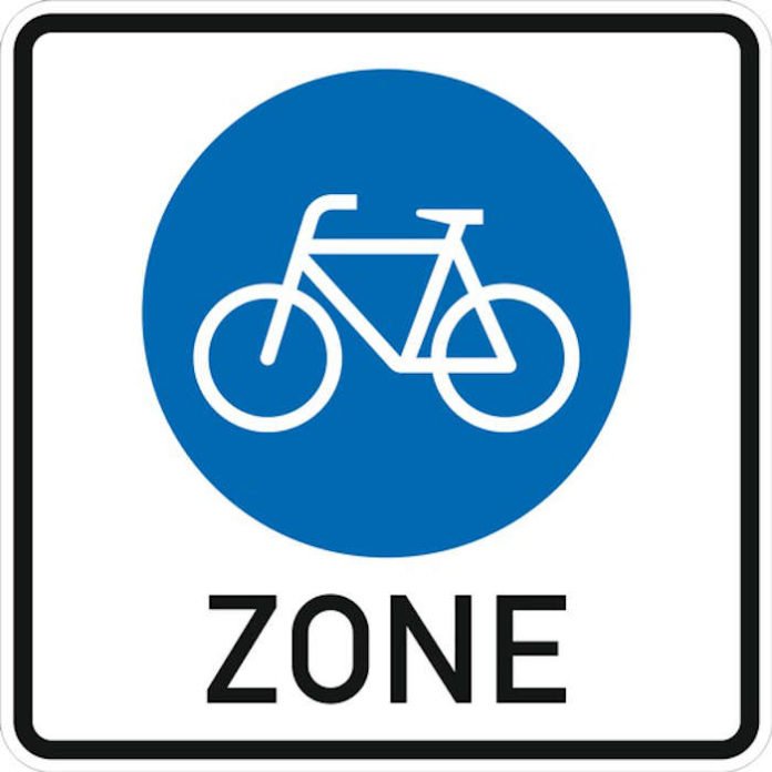 Neues Verkehrsschild Fahrradzone (Quelle: BMVI/BASt)