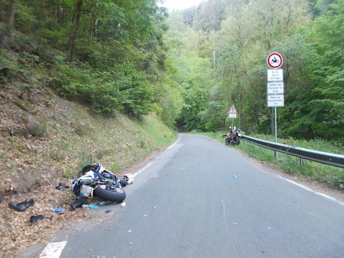 Die Unfallstelle (Foto: Polizei RLP)