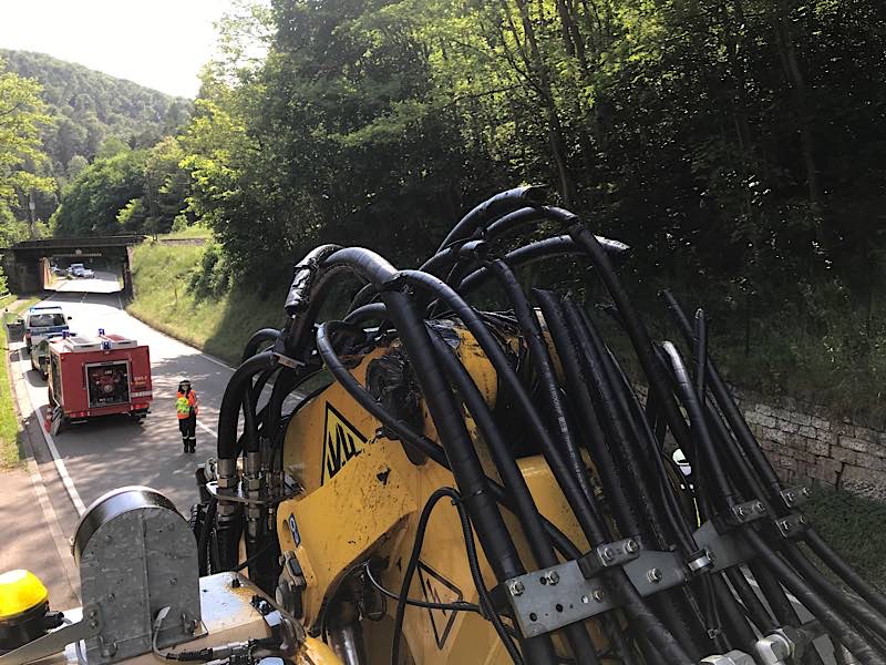 Der Bagger (Foto: Polizei RLP)