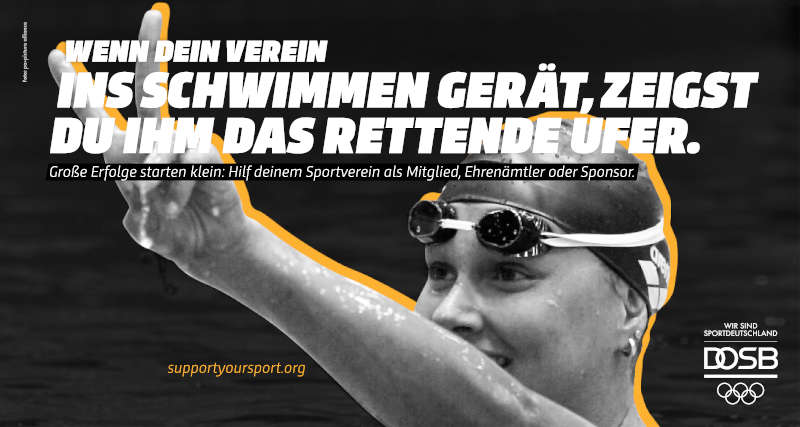 Kampagne SupportYourSport - Franziska van Almsick (Foto: DOSB/pa.picture alliance)