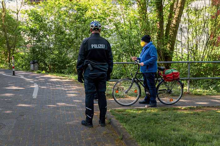 Kontrolle von Radfahrer