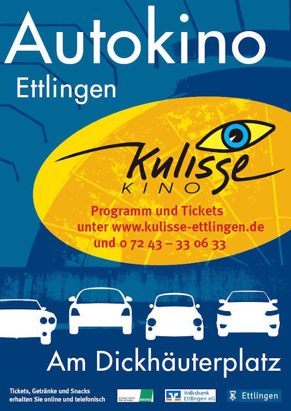 Plakat Autokino (Foto: Kulisse Ettlingen)