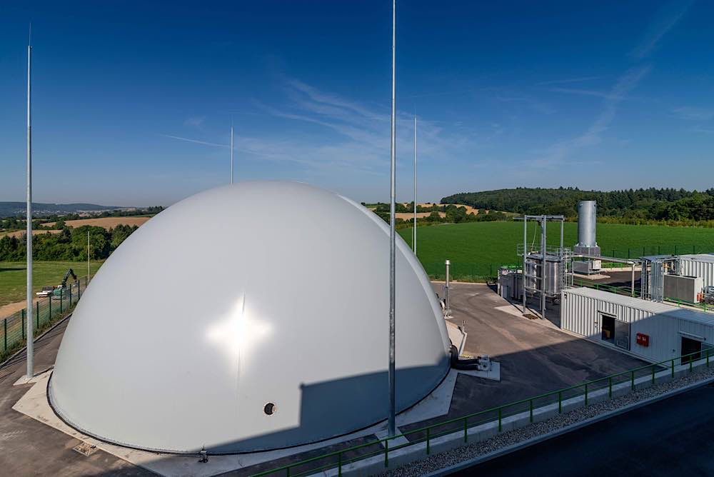 Gasspeicher der AVR BioGas GmbH mit 5.000 Kubikmeter Fassungsvermögen. (Foto: AVR UmweltService GmbH, Sinsheim)