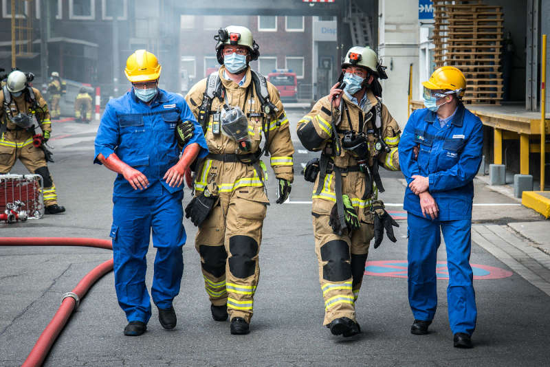 Rettung von Verletzten (Foto: BASF/Marcus Schwetasch)