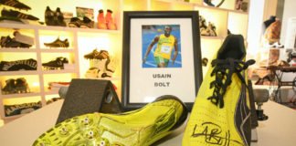 Schuhe von Usain Bolt (Foto: Riemeyer/Dt. Schuhmuseum)