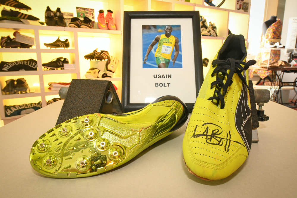 Schuhe von Usain Bolt (Foto: Riemeyer/Dt. Schuhmuseum)