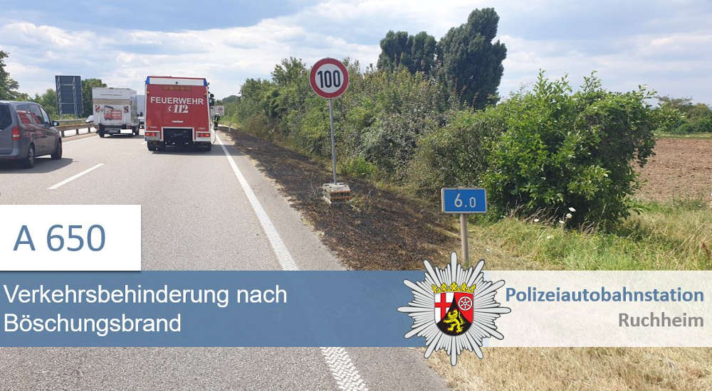 Böschungsbrand (Foto: Polizei RLP)