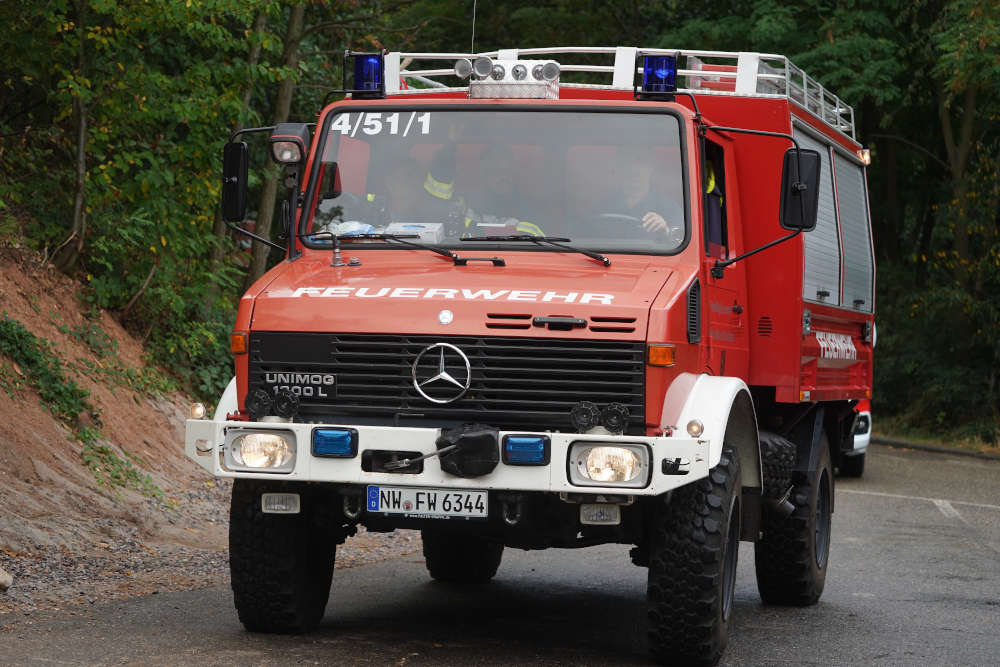 Neustadt Hambacher Schloss Waldbrandübung Feuerwehr (Foto: Reinhard Schnell)