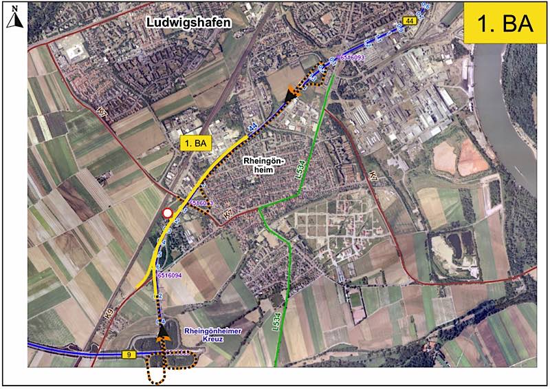 Umleitung beim Bauabschnitt 1 (Quelle: LBM)