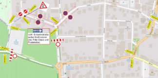 K 64 Umleitung (Quelle: Openstreetmaps / Eintragungen VG Edenkoben)