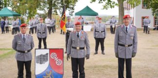 v.l.n.r. Oberst Mattes, Generalmajor Breuer, Oberst Weber (Foto: Bundeswehr/Stephan Dinges)