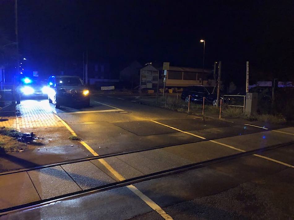 Der Bahnübergang in Kirrweiler (Foto: Polizei RLP)