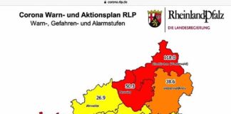 Neuinfektionen pro 100.000 Einwohner in den letzten 7 Tagen, Grafik vom 22.10.2020 (Quelle: MdI)