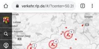 Screenshot Mobilitätsatlas Rheinland-Pfalz (Quelle) MWVLW RLP)