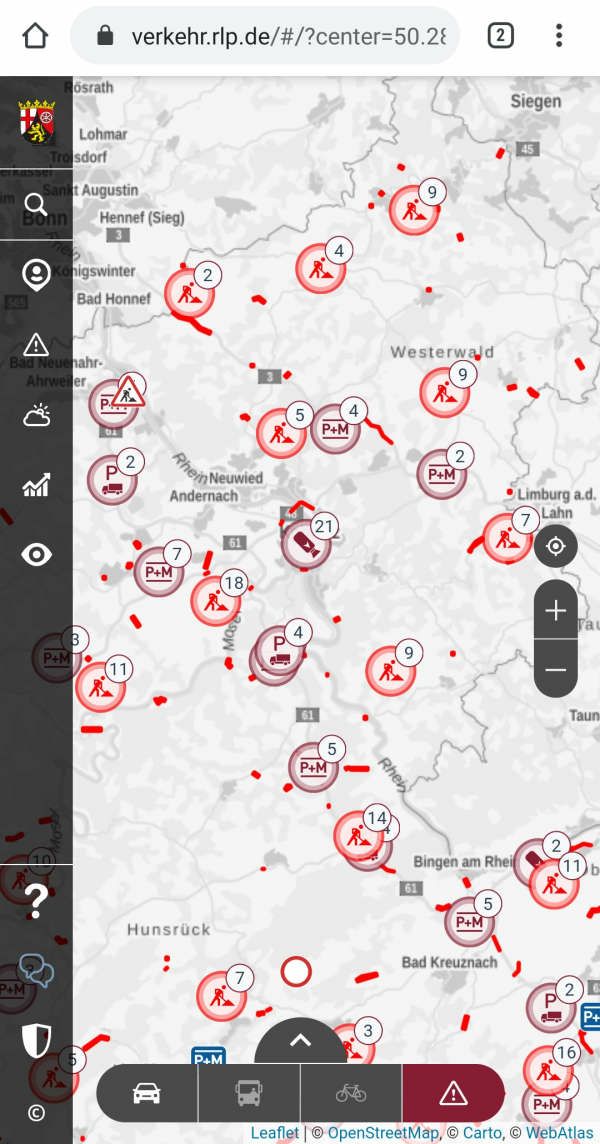 Screenshot Mobilitätsatlas Rheinland-Pfalz (Quelle) MWVLW RLP)