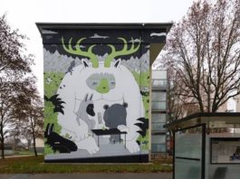 Das neue Mural im "Märchenwald" der Ludwigshafener Gartenstadt. (Foto: Wilhelm-Hack-Museum Ludwigshafen)