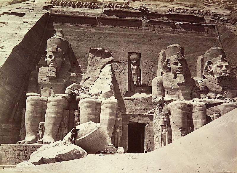 Abu Simbel, der große Tempel für Ramses II., Pascal Sébah, um 1875 (Quelle: rem, Forum Internationale Photographie)