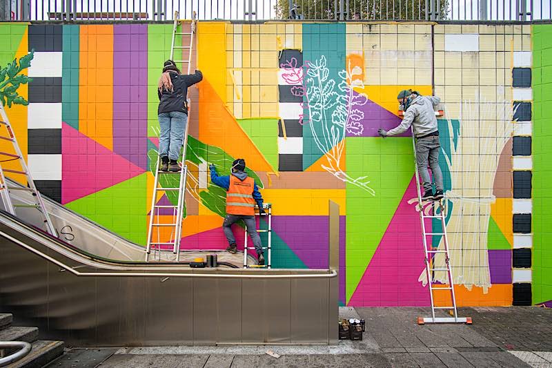 Graffiti-Kunst an der S-Bahn-Station Mühlberg (Foto: DB AG)