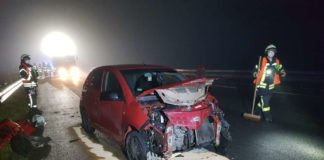 Verkehrsunfall auf der BAB 65 (Foto: Feuerwehr Neustadt)