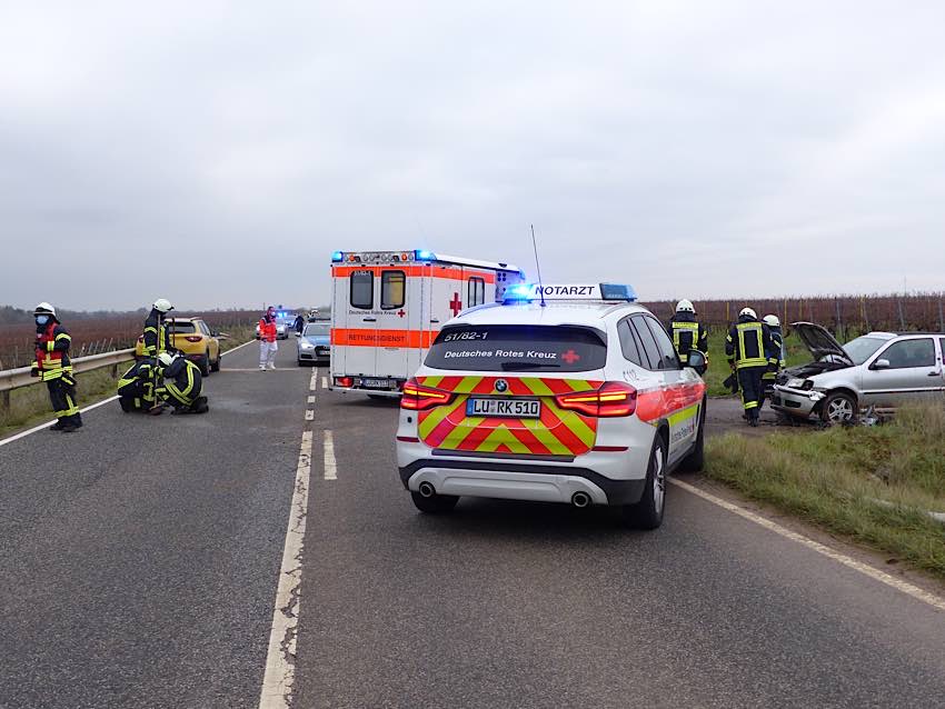 Verkehrsunfall auf der L 519 (Foto: Feuerwehr Neustadt)