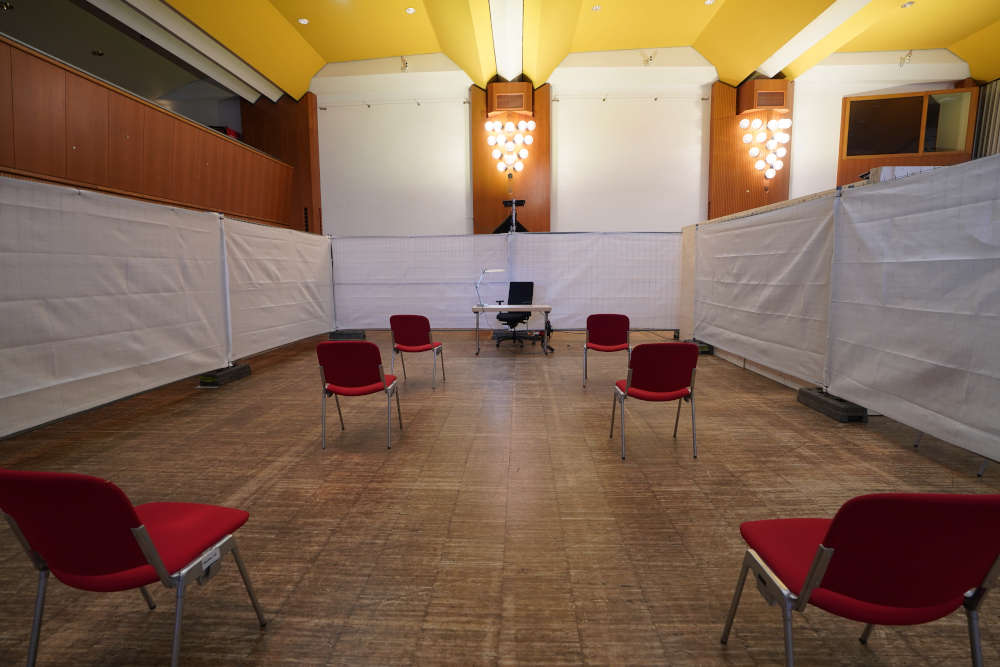 Bad Dürkheim Salierhalle Landesimpfzentrum (Foto: Reinhard Schnell)