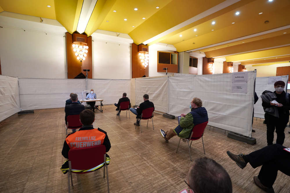 Bad Dürkheim Salierhalle Landesimpfzentrum (Foto: Reinhard Schnell)