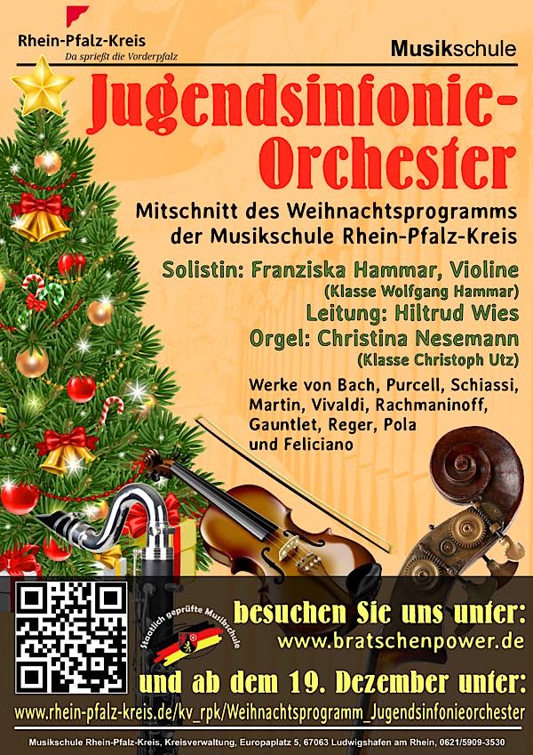 Online-Weihnachtskonzert des Jugendsinfonieorchesters