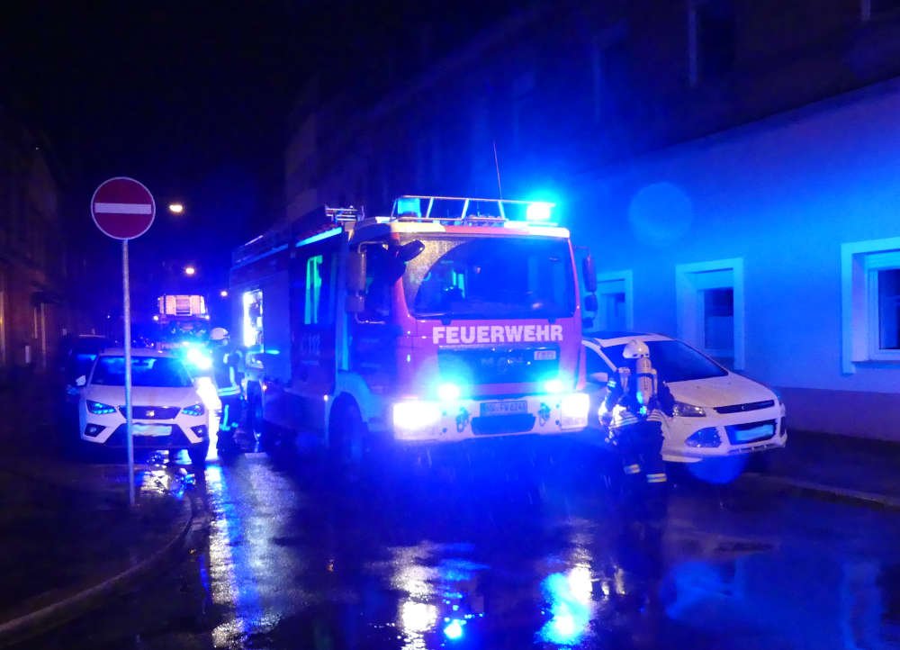 Feuerwehreinsatz in der Richard-Wagner-Straße (Foto: Feuerwehr Neustadt)