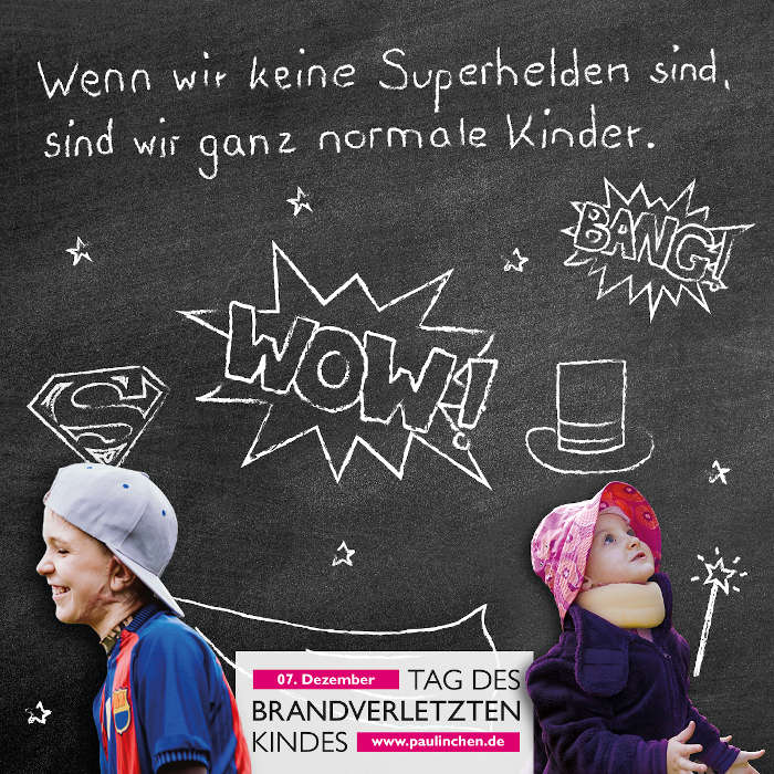 Aktionsbild Superhelden (Foto: Paulinchen - Initiative für brandverletzte Kinder e.V.)