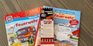 Die Geschenke an die Jugend: Mitmach-Bücher und Quiz, eben ein bisschen „Feuerwehr“ für zuhause. (Foto: VGV Annweiler)