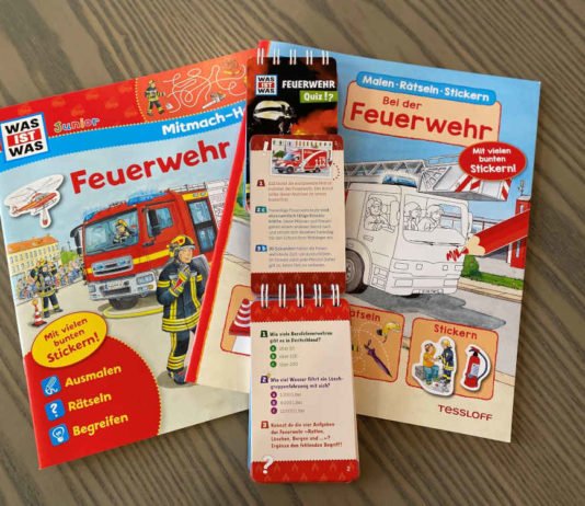 Die Geschenke an die Jugend: Mitmach-Bücher und Quiz, eben ein bisschen „Feuerwehr“ für zuhause. (Foto: VGV Annweiler)