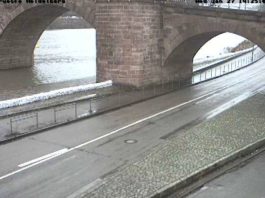 Webcam Alte Brücke (Quelle: Stadt Heidelberg, 27.01.2021, 14:30 Uhr)