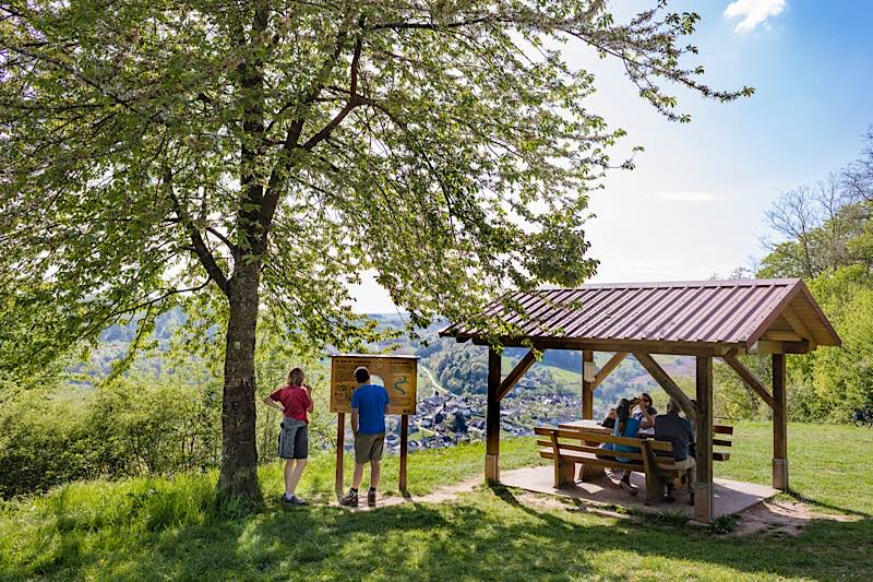 Wanderer in Neckargerach (Foto: Touristikgemeinschaft Odenwald/Barbara Wagner)