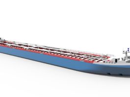 BASF stellt innovatives Tankschiff für Rhein-Niedrigwasser vor (Foto: Technolog)
