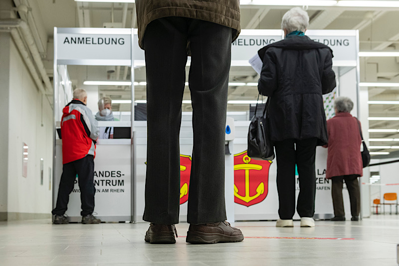 Start der heutigen Impfungen im Impfzentrum (Foto: Stadt Ludwigshafen)